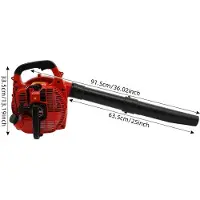 StarTech.com Soffiatore/aspirafoglie a benzina - Modello portatile - Cilindrata 25,4 cm³ - Motore a 2 tempi - 0,75 kW - 7500 giri/min - Flusso d'aria 275 CFM - Velocità regolabile - Colore: rosso