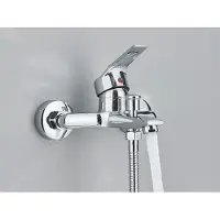 StarTech.com Miscelatore per vasca da bagno - Montaggio a parete. Miscelatore per vasca - Miscelatore monocomando - Acqua calda e fredda - Cartuccia in Vetroceramica - Doccetta manuale - Cromato