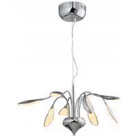REALITY IMPORT Lampada a sospensione LED Paloma cromata 5,3 W, bianco caldo, 2960 lm, acrilico, dimensioni: 140x70x70 cm, IP20, Reality