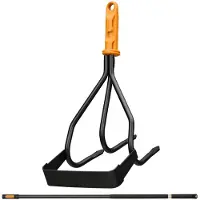 Fiskars Testina per coltivatore manuale ONECLICK con zappa, comprensiva di manico, lunghezza 119-174 cm