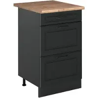 Vicco Mobiletto base per cucina R-Line Antracite country/Antracite 50 cm piano di lavoro Rovere dorato, Model 69836