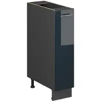 Vicco Armadio cucina dispensa alto Fame-Line Blu scuro lucido/Antracite 20 cm senza piano di lavoro, Model 61681