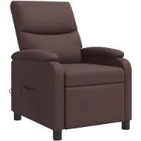 vidaXL Poltrona massaggiante relax marrone in ecopelle, marca