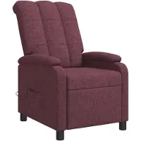 vidaXL Poltrona massaggiante relax, colore lilla, rivestita in tessuto