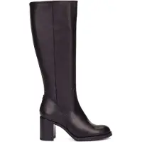 Wonders per donna. I-9220_5716_5792 Stivali in Pelle Rivetto 20 Nero (39), 5 a 8cm, Cerniera, Casual, Classico