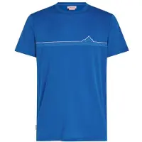 Icebreaker Merino 150 Tech Lite S/S Tee Range Stripes Maglia merino Uomo (XL, blu)