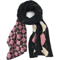 Desigual , sciarpa lunga jacquard, Nero, U