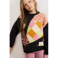 Desigual , maglione jacquard a rombi, Bambini, Marrone, 9/10