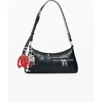 Desigual , Borsa piccola effetto pelle, Donna, Poliuretano, Nero, U