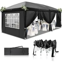 Sonstiges Tenda da festa 3x6 metri, altezza regolabile, impermeabile, con 6 pannelli laterali, colore nero