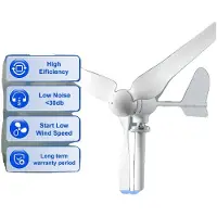OEM Generatore eolico, efficiente utilizzo dell'energia, costruzione robusta e duratura, dotato di controller , potenza nominale di 5000W, tensione nominale di 48V