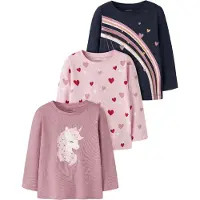 Name it Maglietta 'NMFNia' blu scuro / rosa / rosé