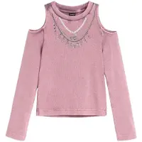 Desigual , T-shirt con spalline a catena, Bambini, Cotone, Rosso, 3/4