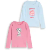 Tom Tailor Maglietta blu chiaro / rosa chiaro / nero / bianco