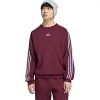 Adidas Essentials 3-Stripes Fleece Sweatshirt Maglione Uomo (M, rosso)