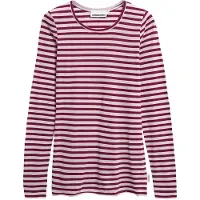 Armedangels Women's Einiaara Stripes Maglia a manica lunga Donna (XXL, fuchsia)