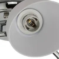 Milagro Lighting Plafoniera Portos, a 3 luci, bianco/cromo, metallo, Ø 54 cm