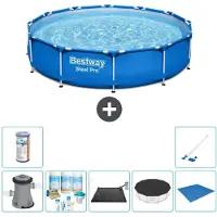 Bestway Steel Pro, piscina in acciaio, forma rotonda - 366x76 cm - 8 pezzi, modello S21593