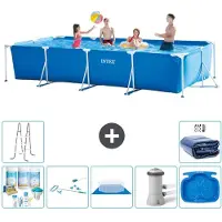 Intex Piscina fuori terra rettangolare - 450x220x84 cm - 8 elementi - Modello S20080
