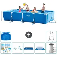 Intex Piscina fuori terra rettangolare - 450x220x84 cm - 8 pezzi - Modello S20070