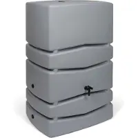 Markenlos Serbatoio per la raccolta dell'acqua piovana XXL Aqua Tower - Plastica - 450 litri - Grigio