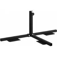 vidaXL Base per ombrellone a mezza vela, struttura in acciaio nero, adatta a pali da 32-38 mm