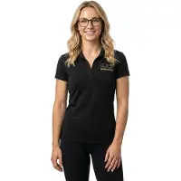 EA7 per donna. 7W000266_AF12500 Polo a maniche corte Evolution in misto cotone e modal, nera (3XL), Nero, Sportivo, Tennis / Paddle tennis,