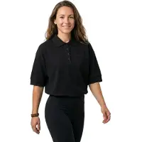 Armani Exchange per donna. XW000887AF10819UC001 Polo elasticizzata in piqué di cotone Essential Logo Signature nera (M), Nero, Casual, M