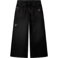 Pepe Jeans per ragazza. PG20000059A1 Jeans Lexy a gamba larga, neri (10Años= 140cm), Nero, Casual, Cotone, moda per bambini