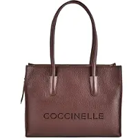 Coccinelle Myrtha Borsa shopper Vera Pelle 36 cm rosso