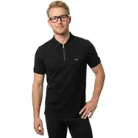 Armani Exchange per uomo. XM002372AF21936UC001 Polo in tessuto nero (XS), Casual, Viscosa, Manica corta