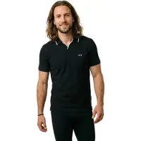 Armani Exchange per uomo. XM002401AF10366UC001 Polo Breathable nero (XS), Casual, Cotone, Manica corta