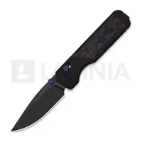 Kizer Cutlery Coltello pieghevole Militaw 315 Elmax, Purple Haze FatCarbon & Black Aluminum, Matte DLC Ultra