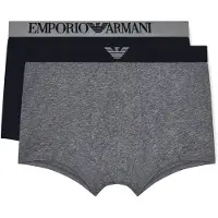 Emporio Armani per uomo. EM000252_AF18881 Set di 2 boxer, grigio e blu navy (L), Homewear, Cotone