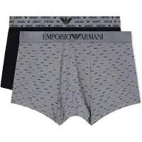 Emporio Armani per uomo. EM001014_AF18885 Set di 2 boxer, mix grigio e nero (L), Homewear, Cotone