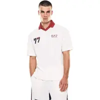 Emporio Armani per uomo. 7M001416_AF13537 Serie grafica Polo bianca (S), Bianco, Casual, Sportivo, Poliestere, Manica corta