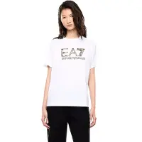 EA7 per donna. 7W001096_AF21636 Maglietta in maglia Logo Series bianco (M), Casual, Cotone, Manica corta