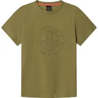 Hackett London per ragazzo. HK5000064 Maglietta verde con logo in rilievo del club HS (7Años= 122cm), Casual, Cotone, Manica corta, moda per