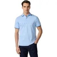 Hackett London per uomo. HM5600188 Polo Hs Essential blu (S), Casual, Cotone, Manica corta