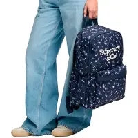 Superdry per donna. W9110457A Zaino Heritage AOP blu marino (OSFA), Casual, Poliestere, Navy