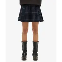 Superdry per donna. W7210205A Gonna Vintage Plissettata a quadri blu navy (XL), Nero, Casual, Poliestere