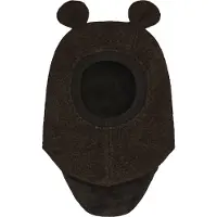 Huttelihut Kid's Balaclava Ears Wool Passamontagna Bambini (53 cm - 4-6 Years, nero)