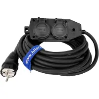Hilark cable tech Prolunga multipresa rinforzata, lunghezza 3 metri, cavo H05VV-F, sezione 3x2,5