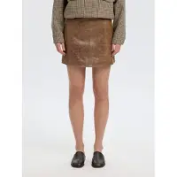Selected Minigonna Donne Marrone 40