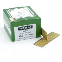 Prebena Chiodi autoperforanti da 25 mm, zincati. Compatibili con: N, Paslode F16, Makita DBN600Z, Haubold SKN16, BR-04, 5,0M P