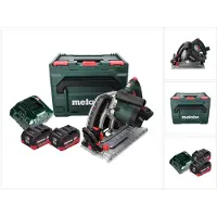 Metabo KT 18 LTX 66 BL Sega circolare a immersione a batteria 18 V 165 mm + 2x Batterie 10,0 Ah + Caricabatterie + Valigetta metaBOX