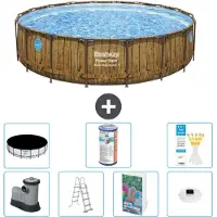 Bestway Power Steel, piscina rotonda - 549x122 cm - composta da 6 parti, modello S622