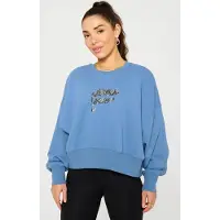 Fabletics Year Round Terry Crew Neck Sweatshirt Elemental Blue/fab Sna Taglia: M REG | Maglioni a maglia Outlet | Donna | Blu