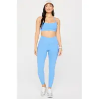 Fabletics Heatherflex Strappy Bra Bali Blue Heather Taglia: XXS REG | Reggiseni Outlet | Donna | Blu