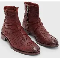 John Varvatos Morrison Sharpei Boot Wine Taglia: 8.5 | Stivali Outlet | Uomo | Rosso
